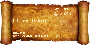 Elsner Dávid névjegykártya